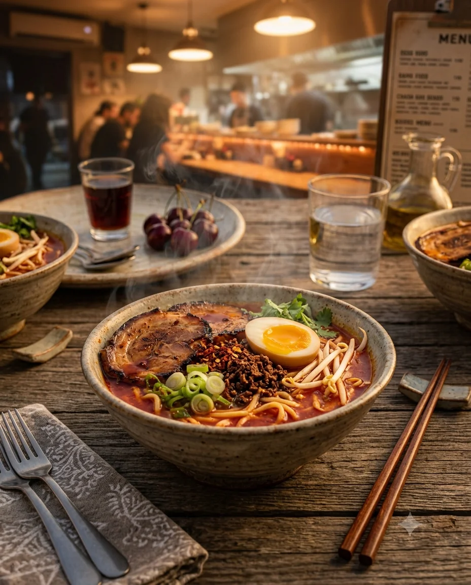 Spicy Ramen at Night