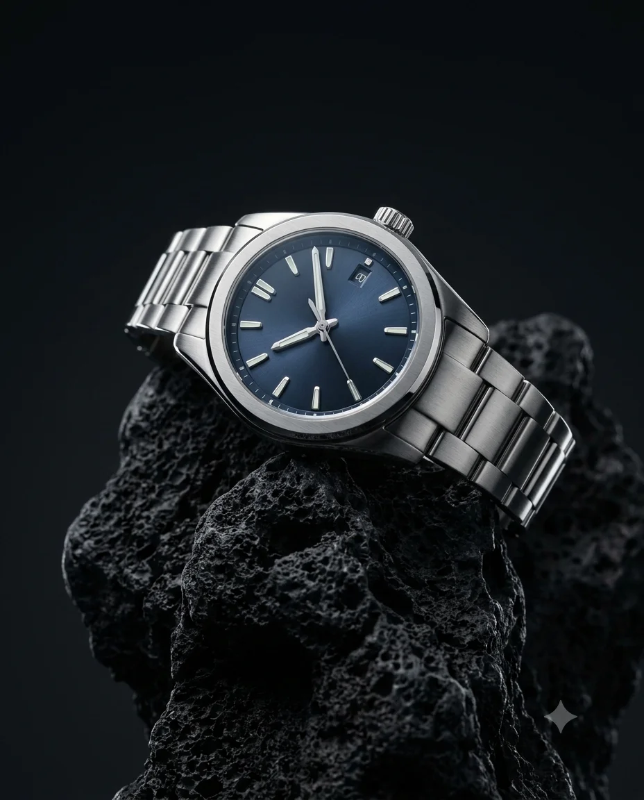 Luxury Watch on Black Stone