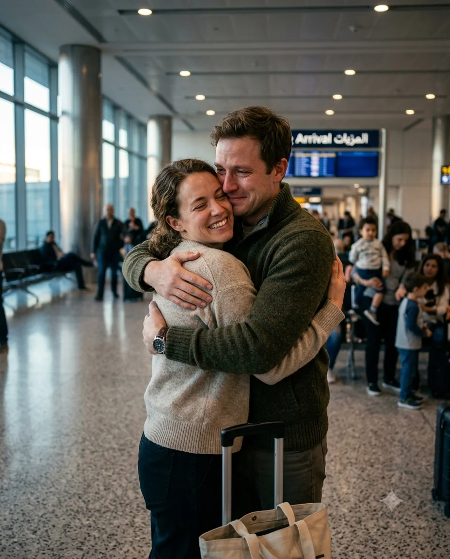 Long-Distance Airport Reunion
