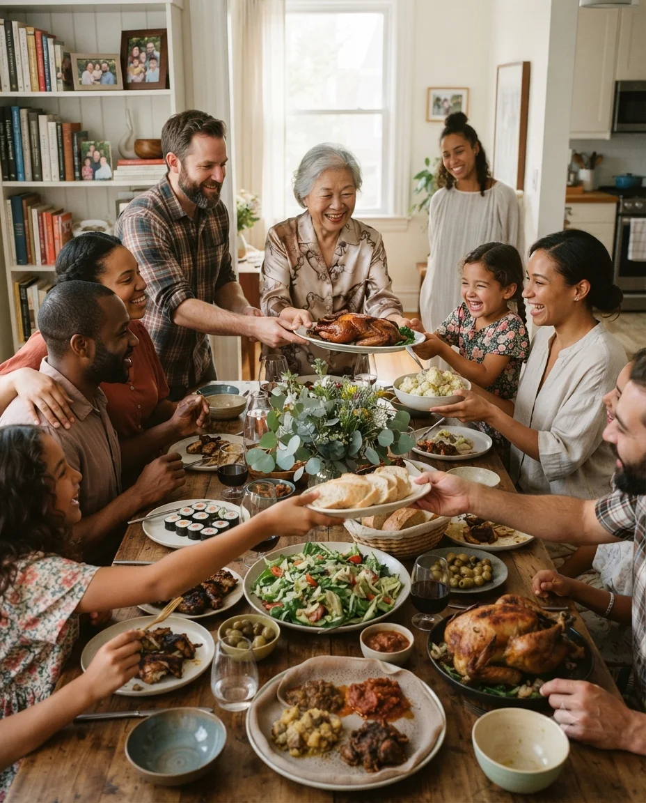 Multicultural Family Dinner