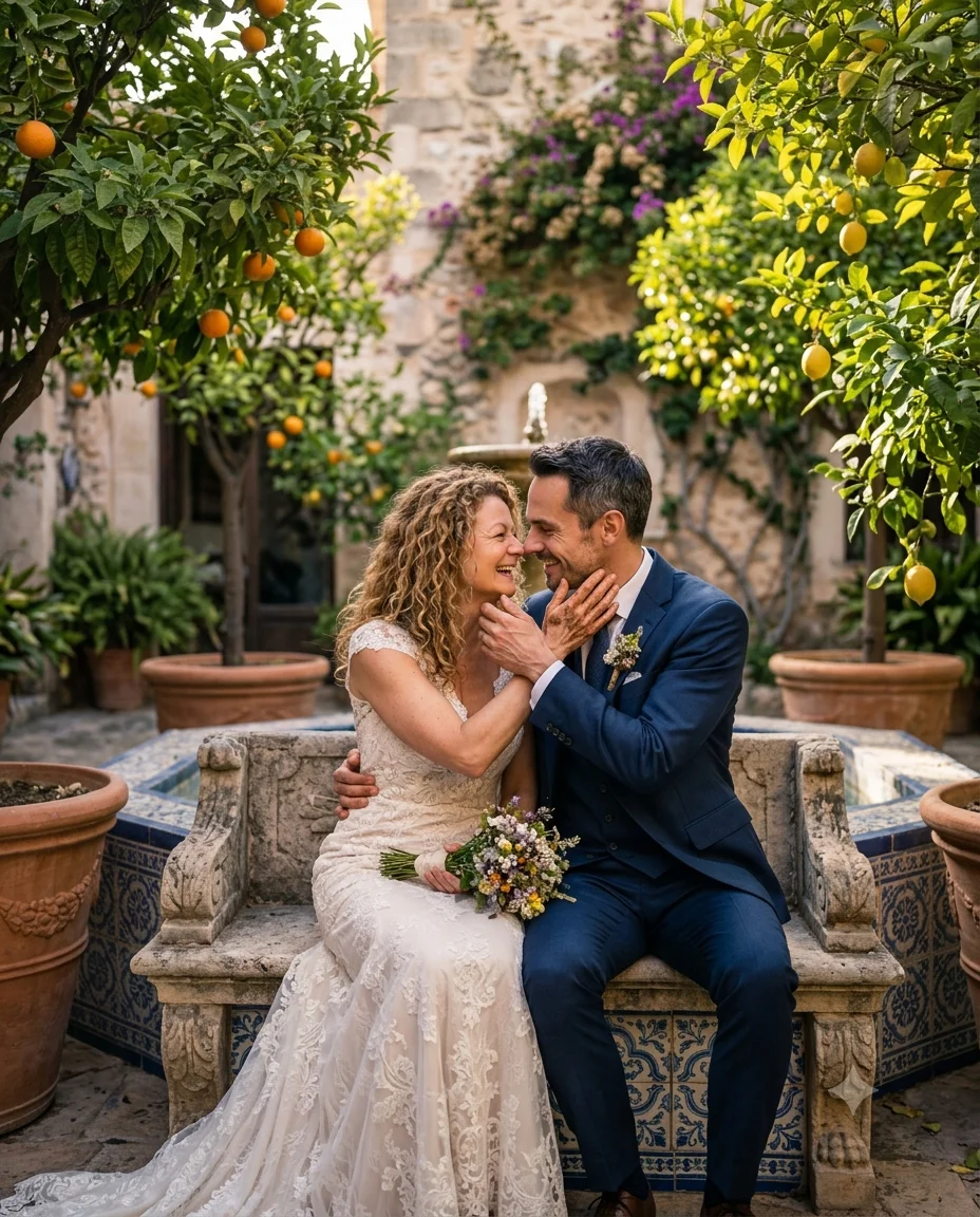 Mediterranean Courtyard Wedding