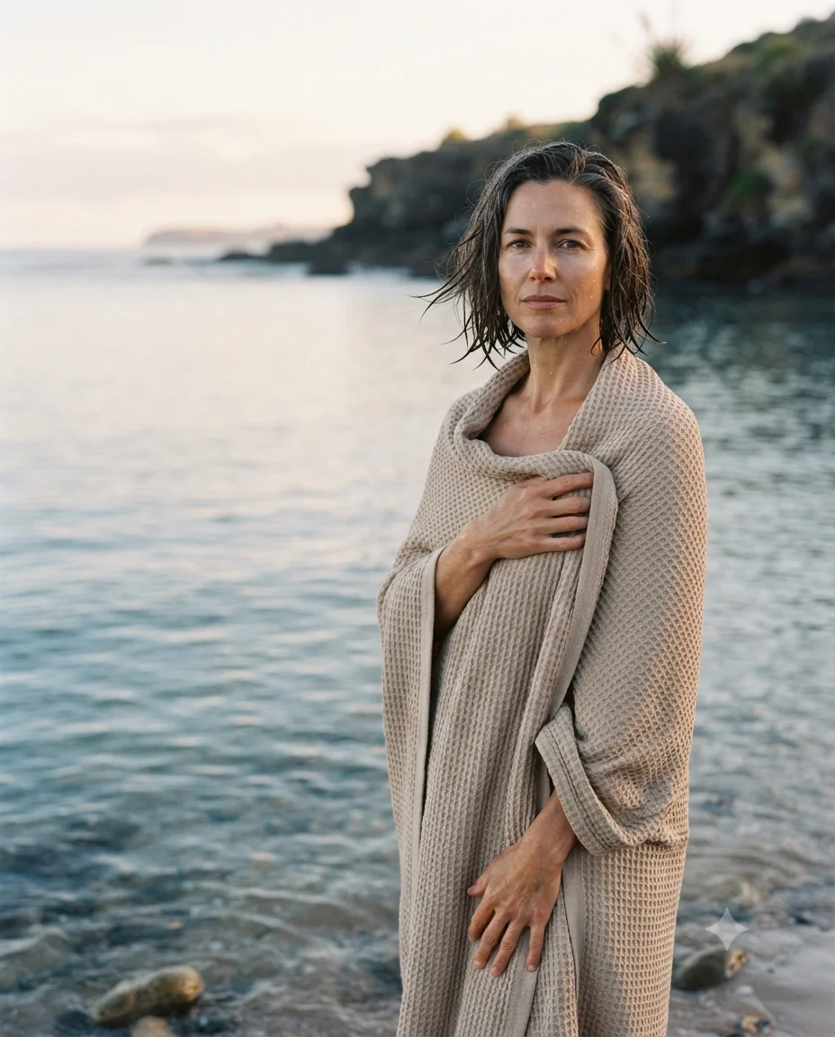Ocean Swimmer at Dawn
