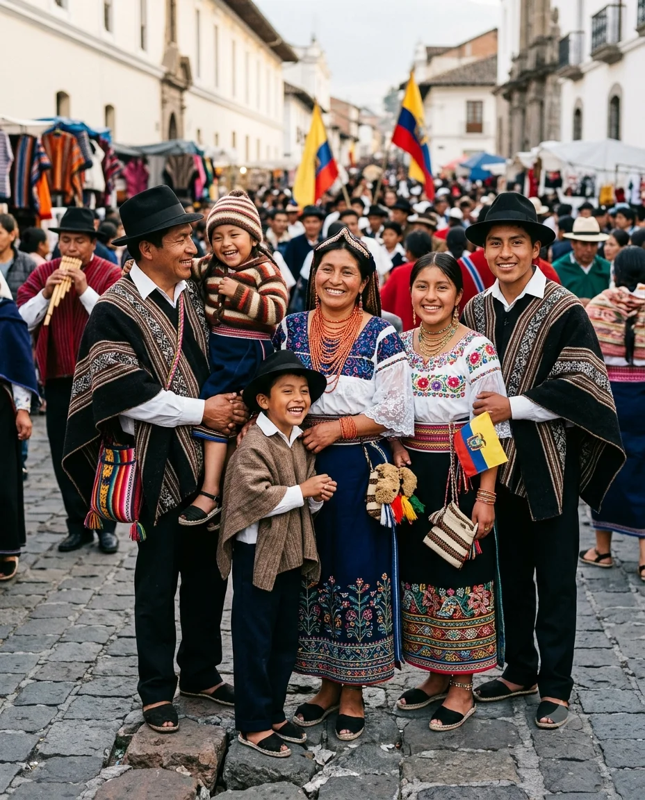 Family Cultural Festival Portrait