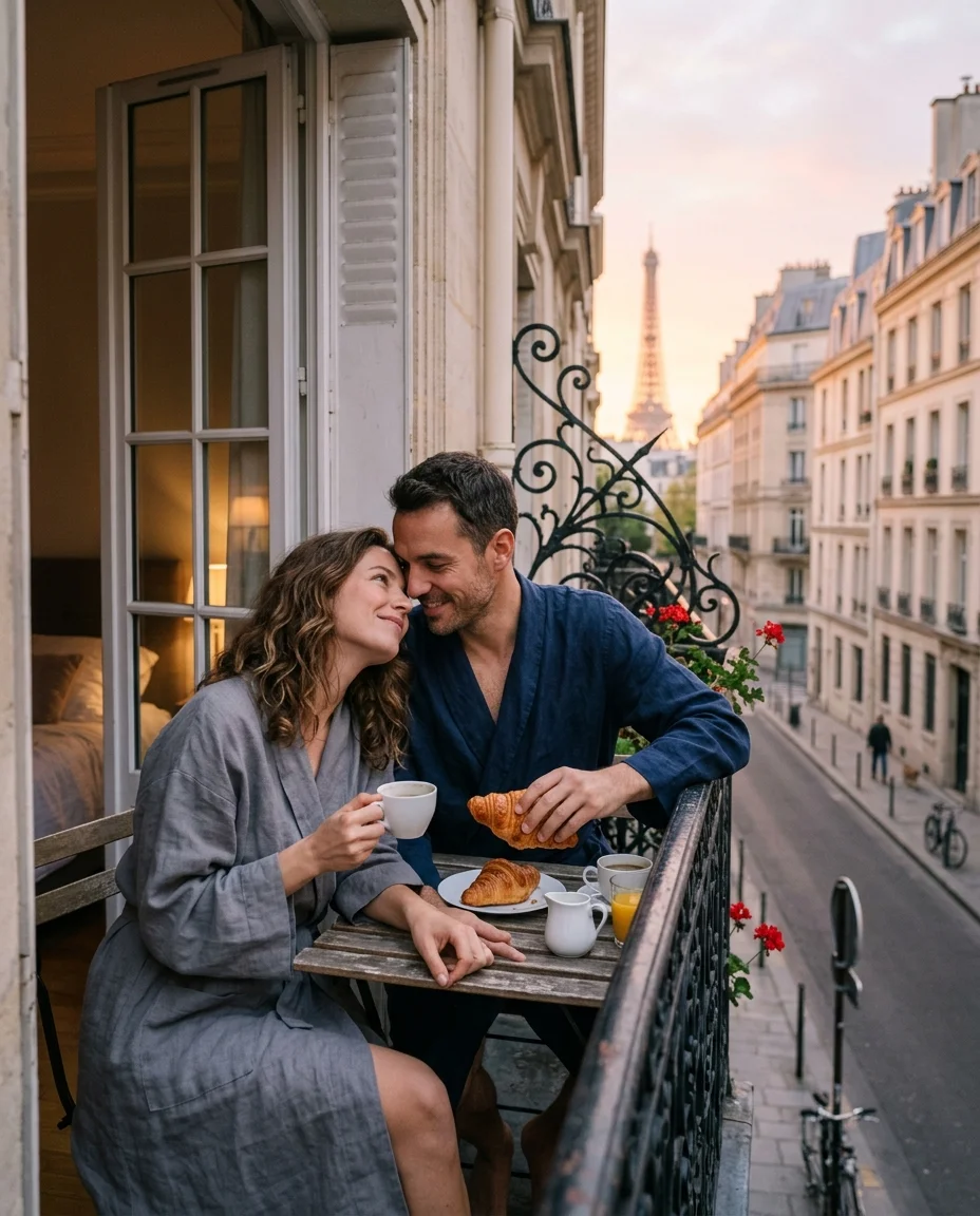 Paris Balcony Breakfast