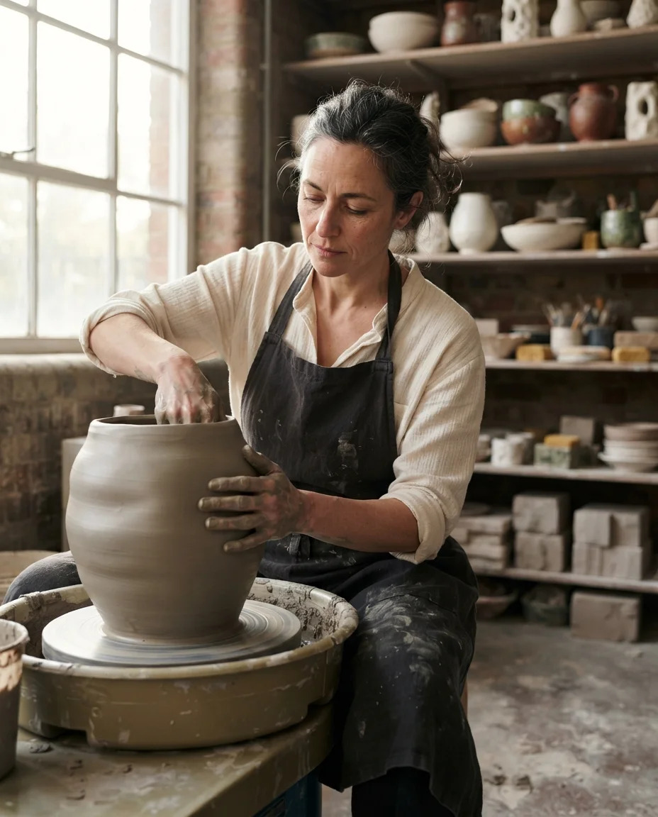 Ceramic Artist at Work