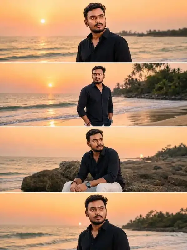 सिनेमाई कोलाज Instagram सिनेमैटिक कोलाज के साथ दृश्य instagram भारतीय गोल्डन फेस डीएसएलआर