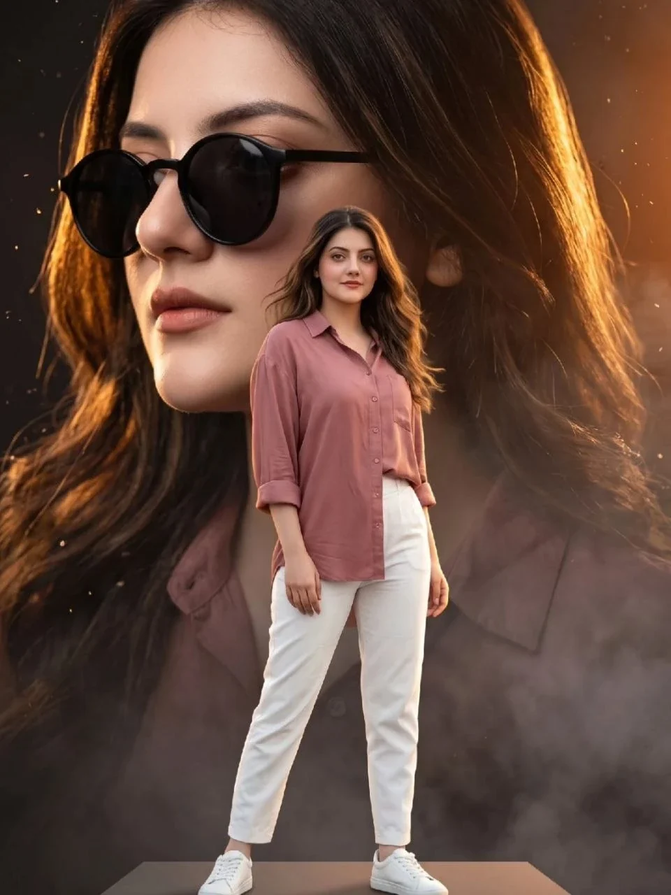 Cinematic Fashion Golden visual with cinematic fashion golden instagram soft woman hair