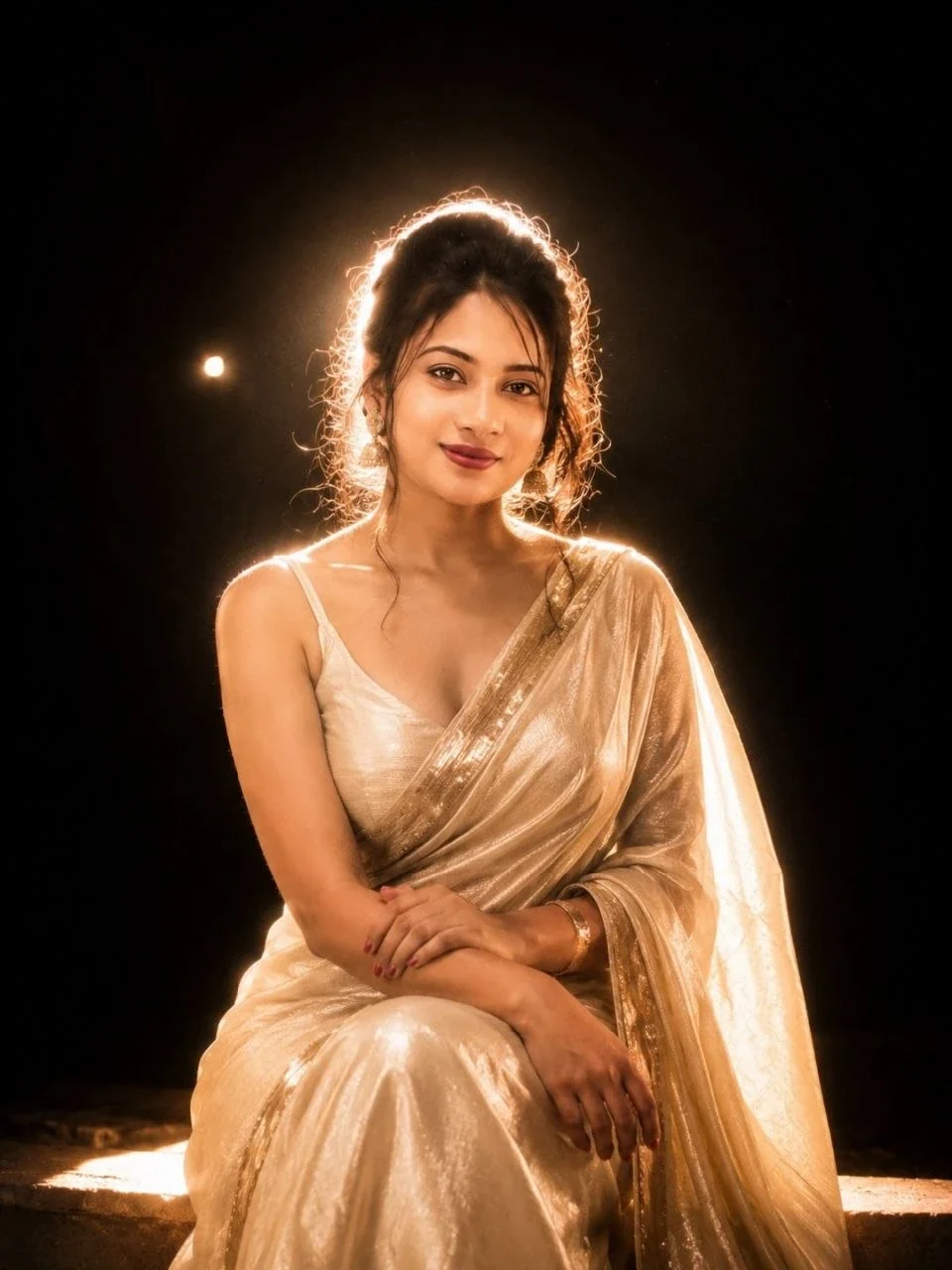 सिनेमैटिक गोल्डन नाइट instagram फ्लैश ग्लो लाइट के साथ सिनेमैटिक गोल्डन नाइट विजुअल