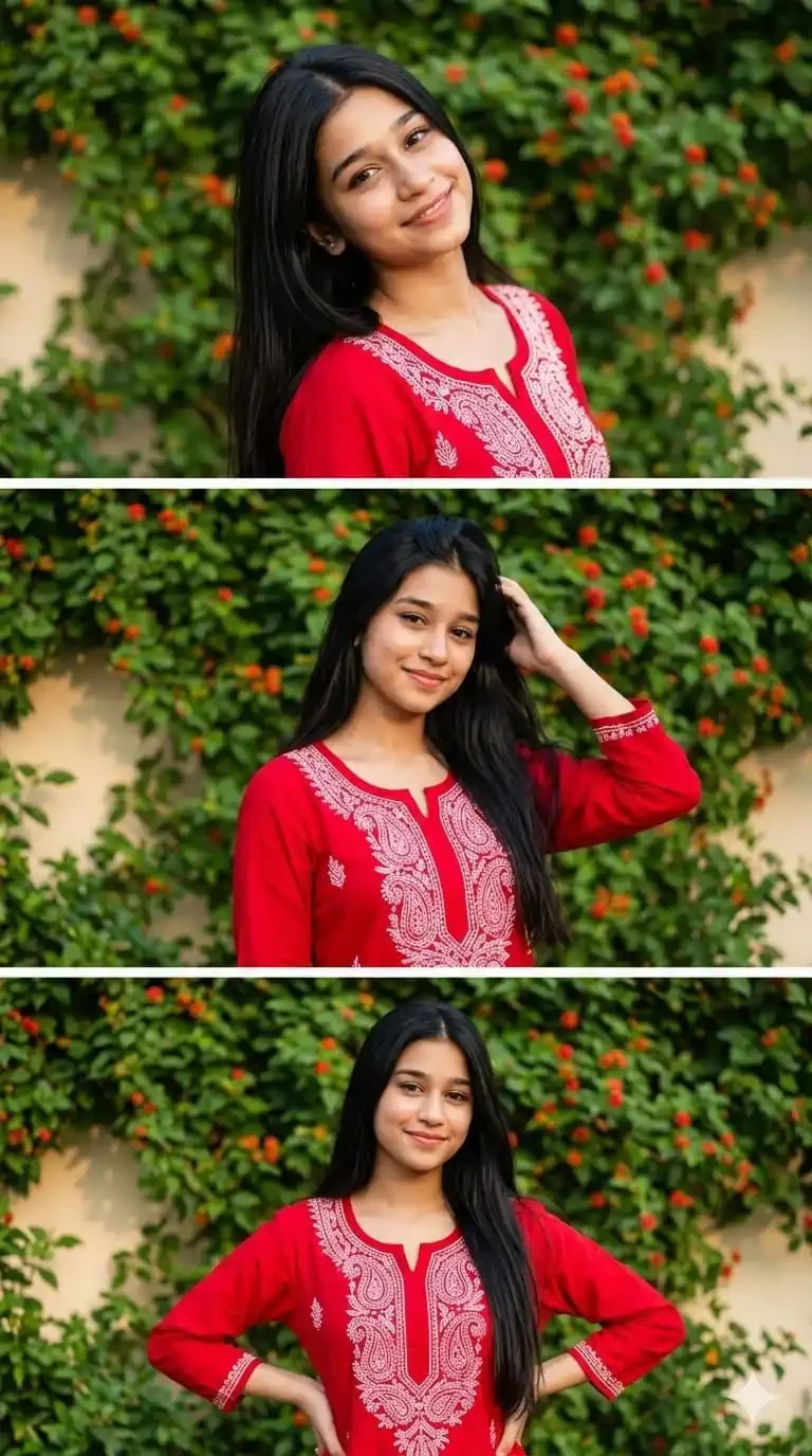Collage Traditional South visual with collage traditional south asian woman clear glowing