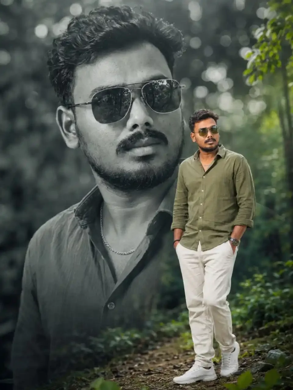 Forest Nature White visual with forest nature white fresh green ratio person