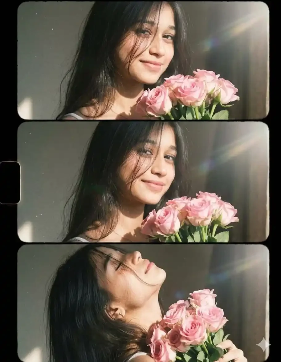 Her Cinematic Frame visual with her cinematic frame woman grain each holding