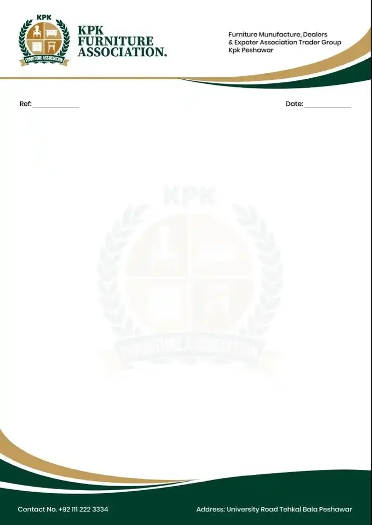 Letterhead Design Promt Logo Text visual with logo text green deep must white header