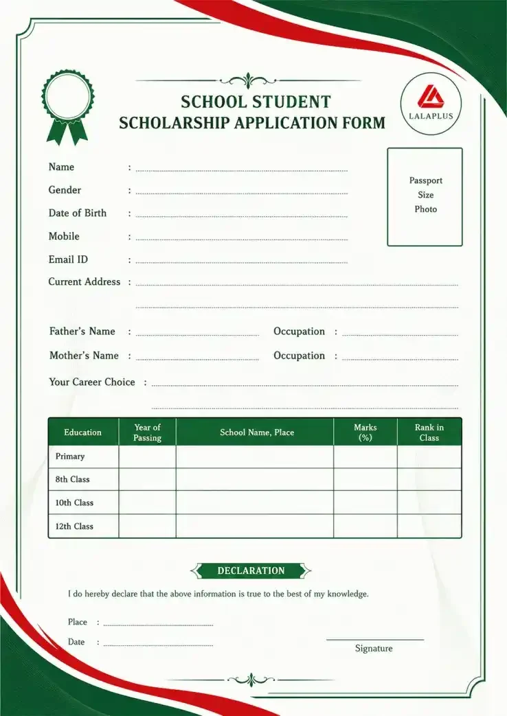 Letterhead Design Promt Logo visual with logo application form design scholarship elegant circular