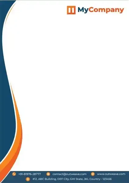 Letterhead Design Promt Your Template visual with your template logo white placeholder icon clean