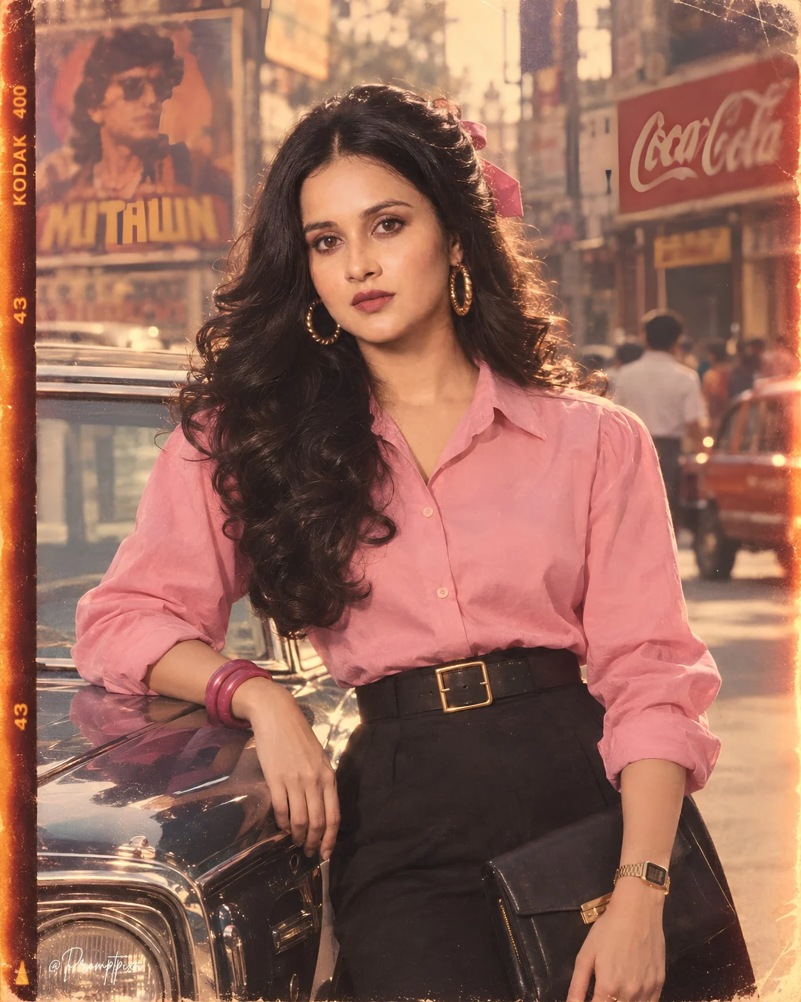 Retro Vibes Vibe مرئي مع قميص بأكمام كاملة