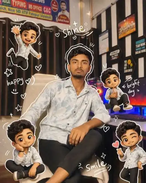 Story Add Cute visual with add cute soft clean around chibi expressions