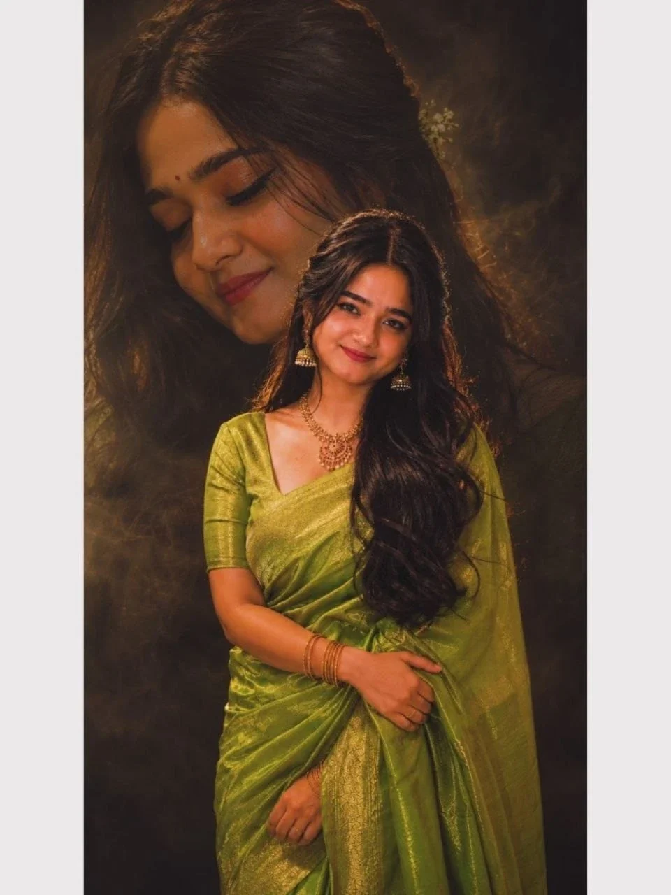 Story Traditional Indian visual with traditional indian cinematic woman long wavy hair