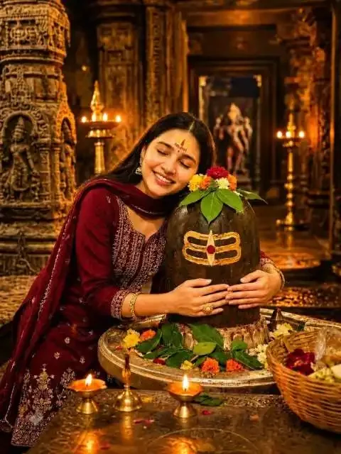 Traditional Golden Cinematic visual with traditional golden cinematic photography deep shiva temple